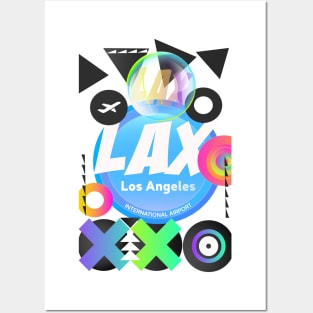 LAX Los Angeles airport code pop Posters and Art